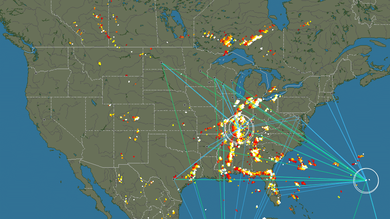 Карта молний в реальном времени. Карта молний. Молния Maps. National Lightning Detection Network расположение станций.