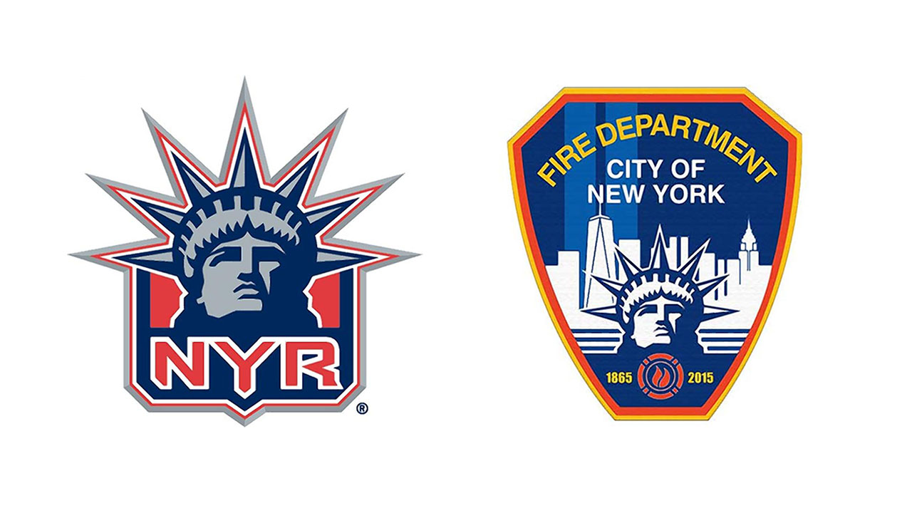 Commemorative FDNY Logo Copies New York Rangers ANIMAL