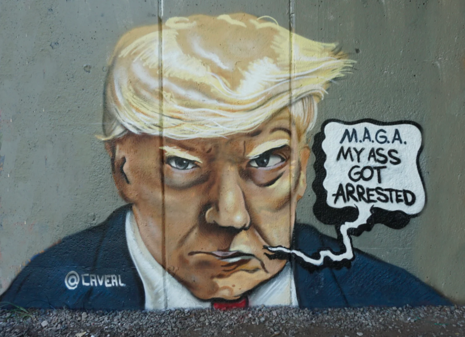 Artist Mocks Fox News For Spinning Trump ‘Mug Shot’ Mural